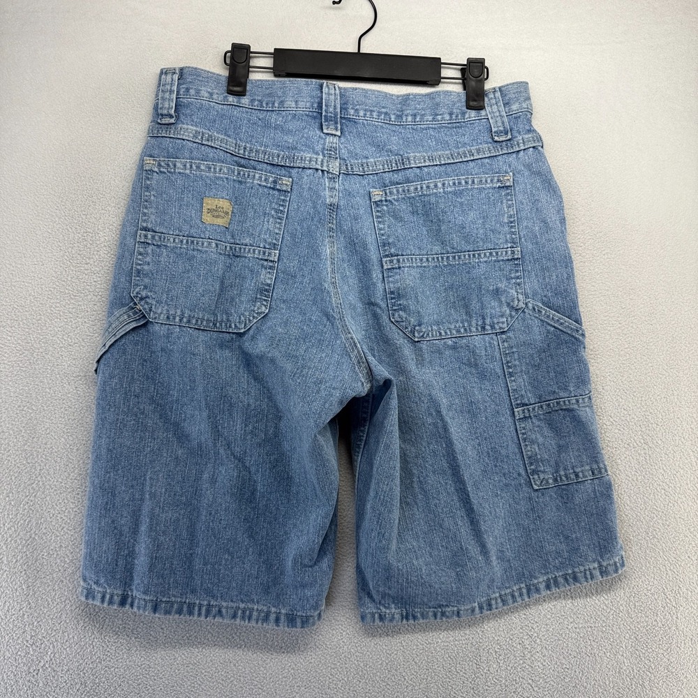 Vintage Lee Jean Shorts Men's 33 Blue Light Baggy Jorts Denim Carpenter Thick